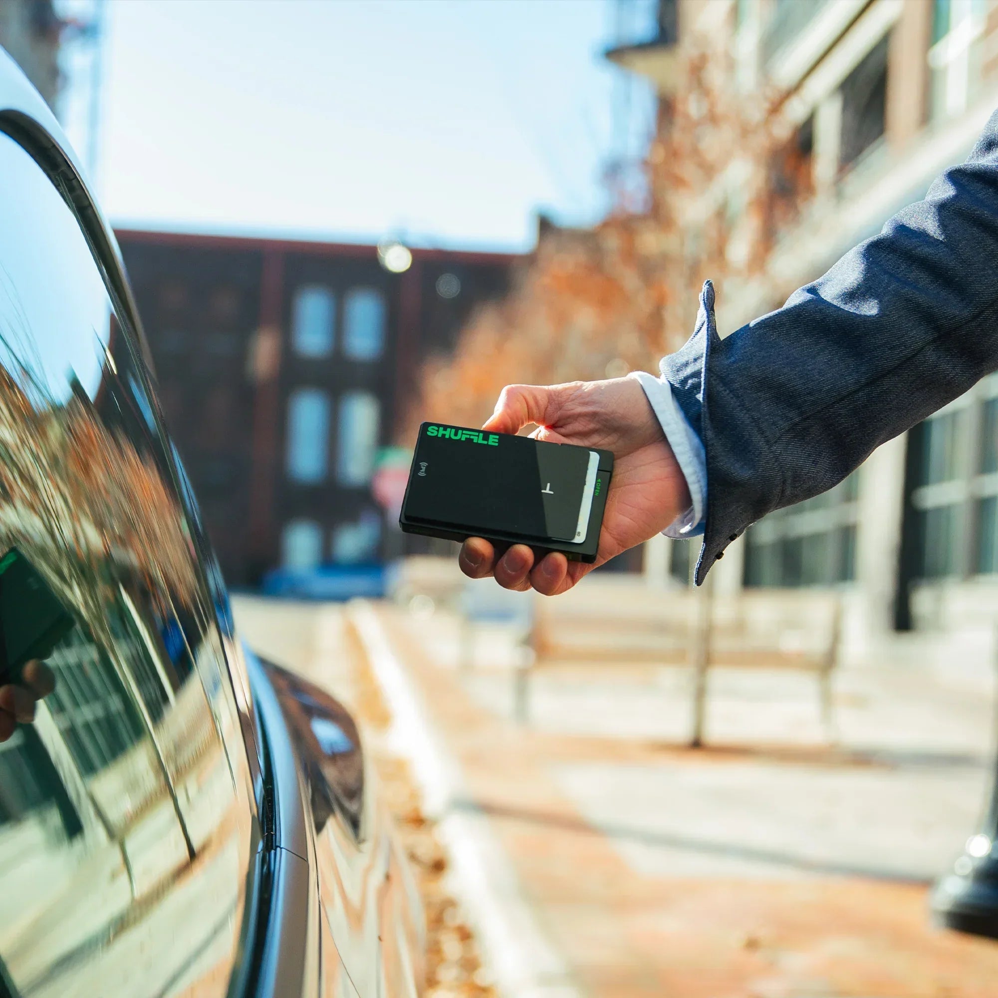 shuffle wallet with nfc