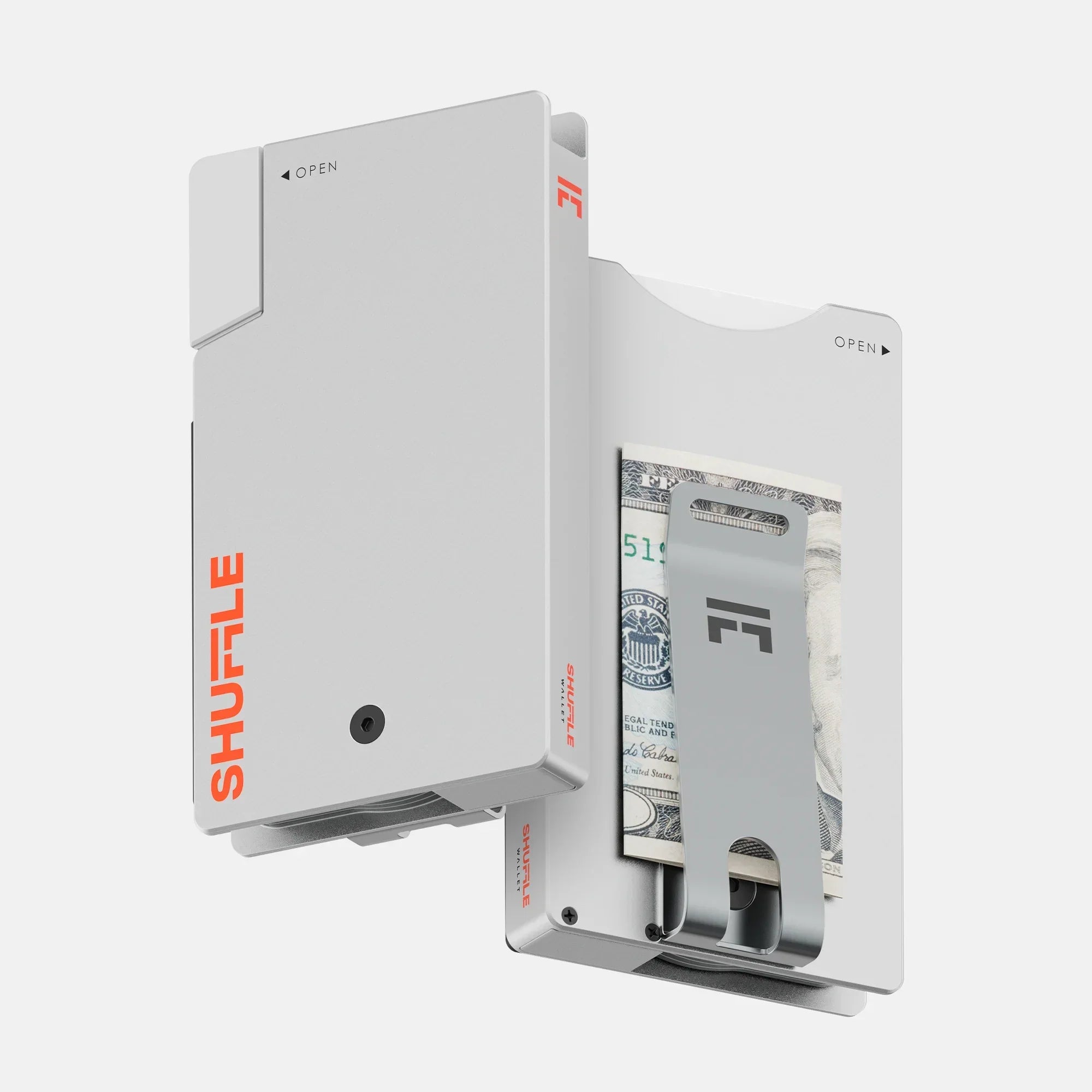 shuffle aluminum wallet