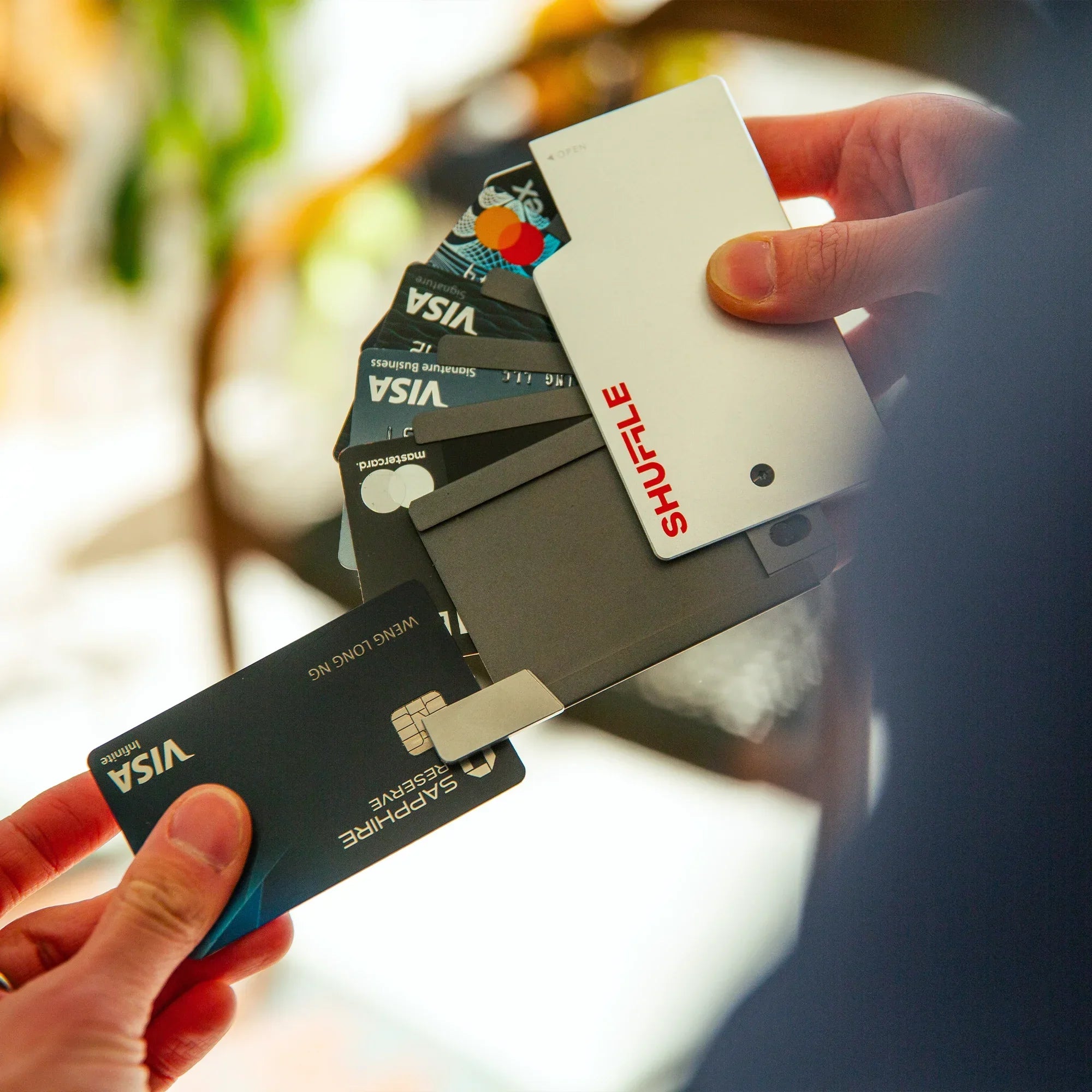 shuffle minimalist wallet for men