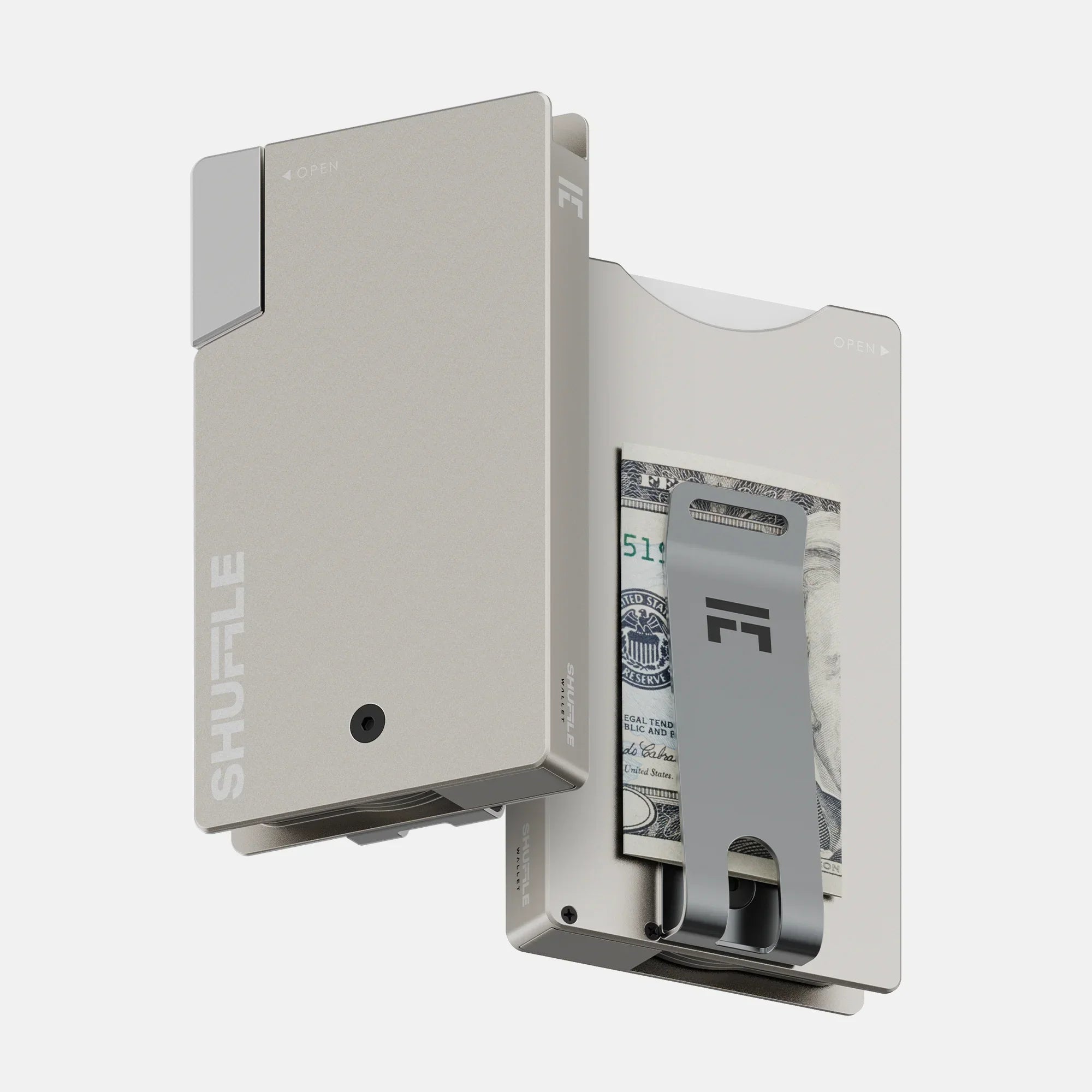 shuffle titanium wallet