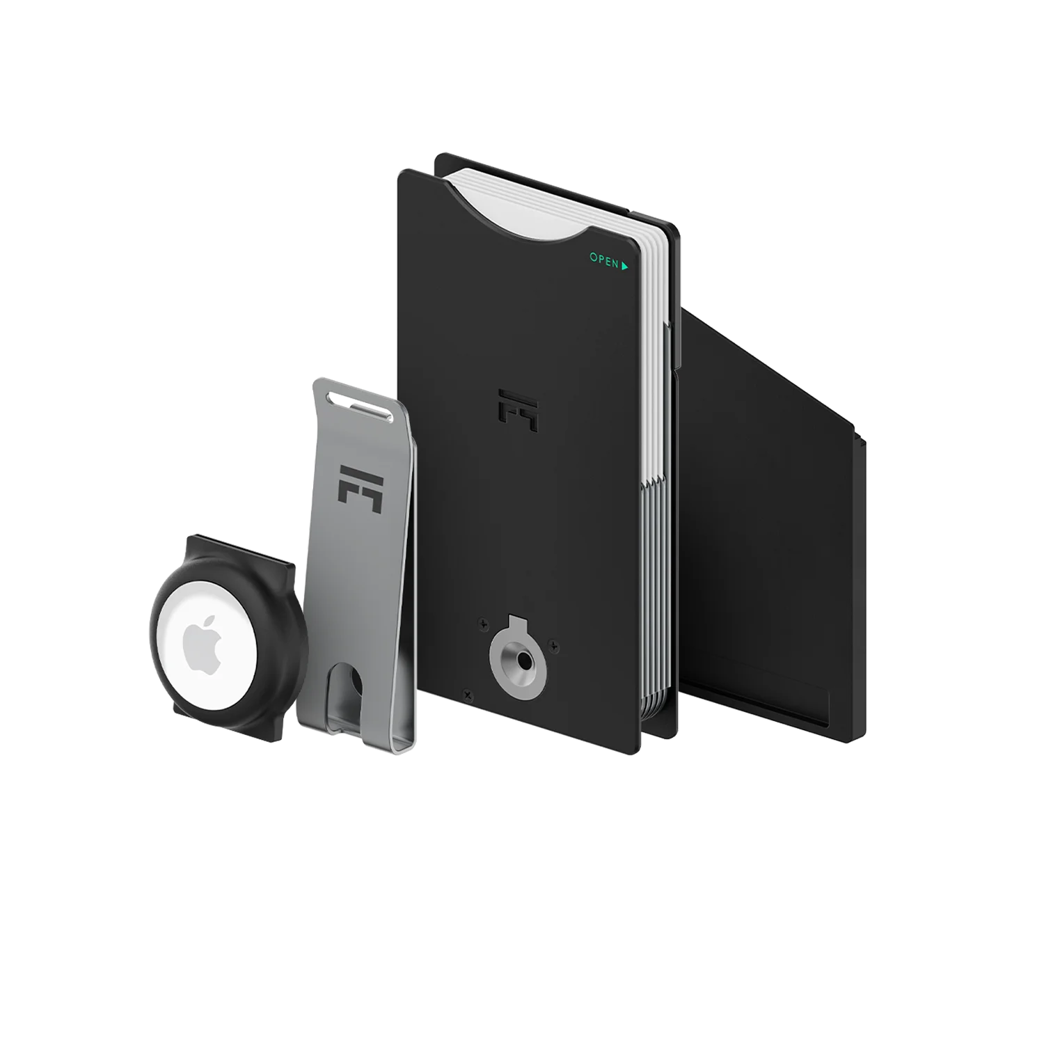 shuffle metal wallet with money clip and rfid blocking